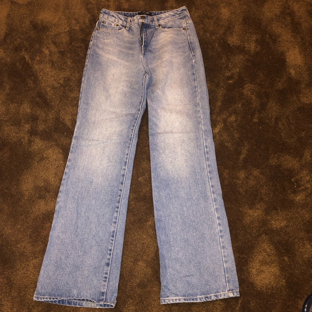 Ed Hardy Blue Denim Jeans with Colorful Tiger & Snake Graphic - Picture 5 of 6